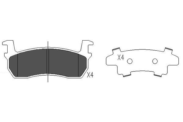 KAVO PARTS stabdžių trinkelių rinkinys, diskinis stabdys KBP-6594